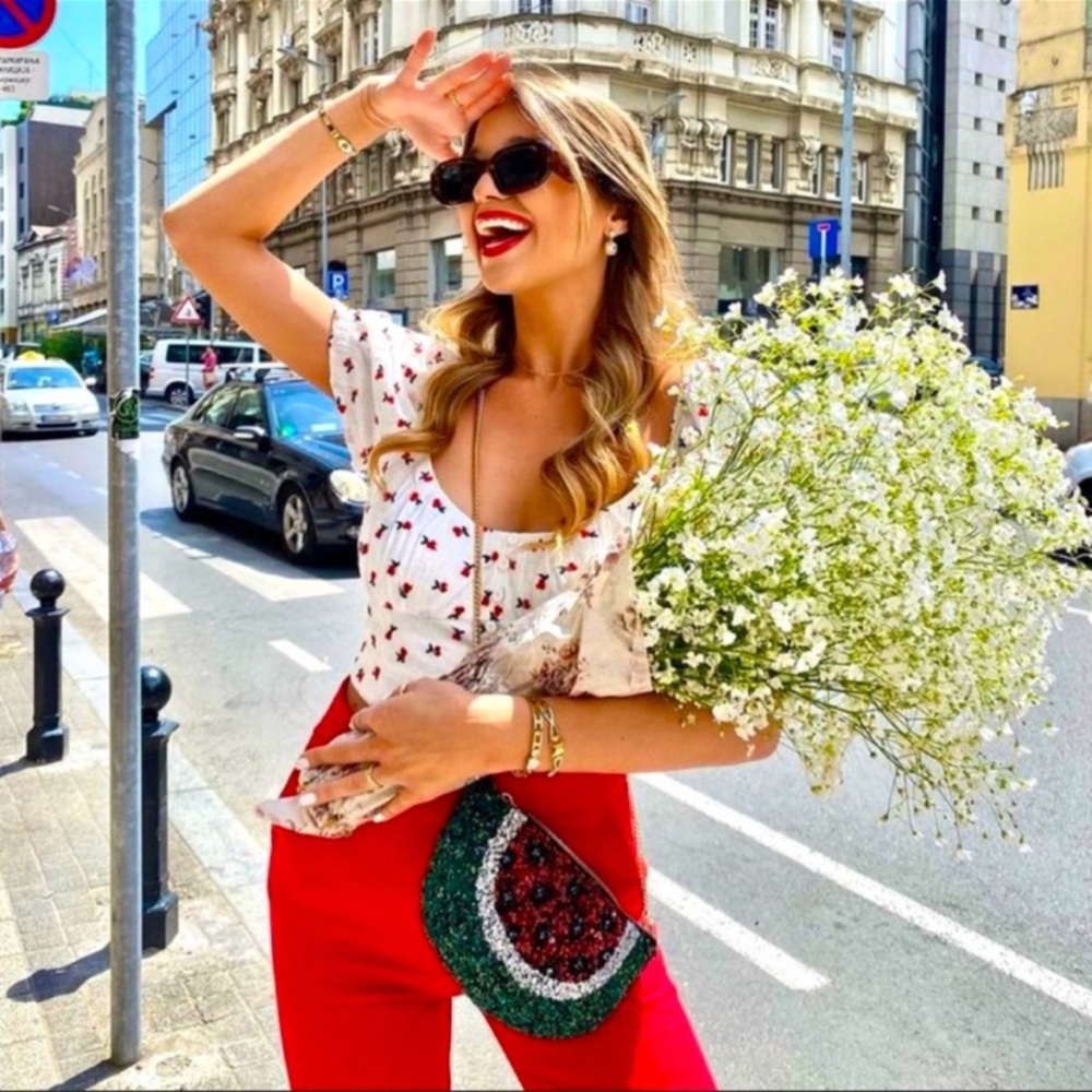 Zara Watermelon Sequin Crossbody Bag